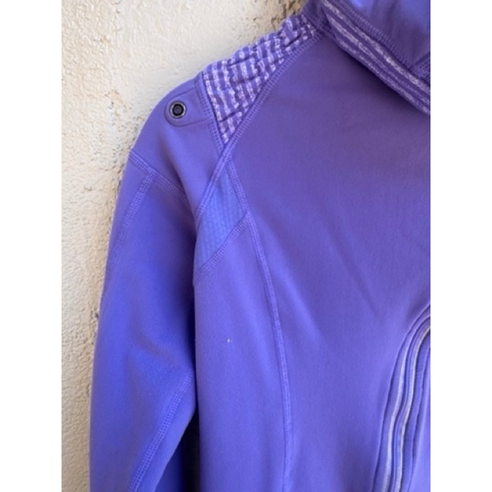 Lululemon Run Stay Warm Purple Asymmetrical Zip Hoodie Hoodie SZ 4 Athleisure - Picture 4 of 10